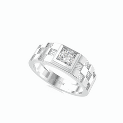 0.30 TCW Round Brilliant Cut Solitaire 18K Lab Grown Diamond Ring for Women