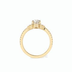 2,40 TCW Birnenschliff Brautset 18K Lab Grown Diamantring für Damen