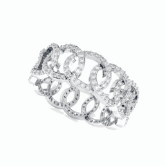 0,60 TCW runder Brillantschliff Art Deco 18K Lab Grown Diamantring für Damen