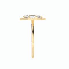 1,50 TCW Marquise-Schliff Halo 18K Lab-grown Diamantring für Damen