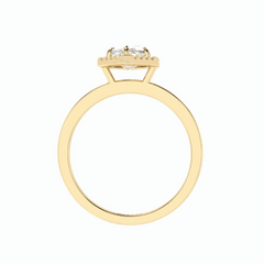 1,50 TCW Marquise-Schliff Halo 18K Lab-grown Diamantring für Damen