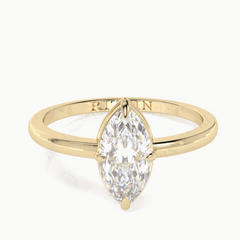 2.50 TCW Marquise Cut Solitaire 18K Lab Grown Diamond Ring for Women