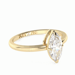 2.50 TCW Marquise Cut Solitaire 18K Lab Grown Diamond Ring for Women