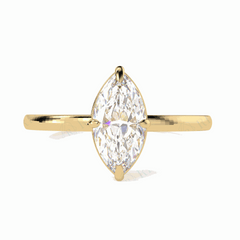 2.50 TCW Marquise Cut Solitaire 18K Lab Grown Diamond Ring for Women