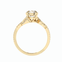 1.25 TCW Round Brilliant Cut Solitaire With Accents 18K Lab Grown Diamond Ring for Women