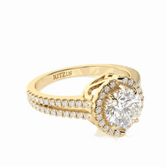 1,50 TCW runder Brillantschliff-Brautset 18K Lab-grown Diamantring für Damen