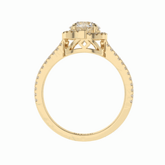 1,50 TCW runder Brillantschliff-Brautset 18K Lab-grown Diamantring für Damen