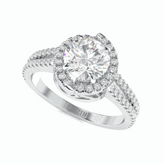 1.50 TCW Round Brilliant Cut Bridal Set 18K Lab Grown Diamond Ring for Women