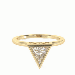 1.25 TCW Triangle Cut Solitaire 18K Lab Grown Diamond Ring for Women