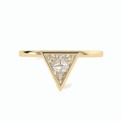 1.25 TCW Triangle Cut Solitaire 18K Lab Grown Diamond Ring for Women