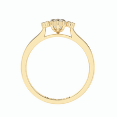 1,00 TCW Marquise Cut Cluster 18K Lab Grown Diamantring für Damen