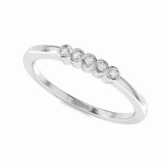 Round Brilliant Cut 5 Stone 18K Lab Grown Diamond Ring for Women