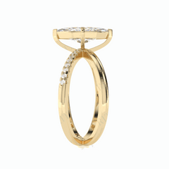 1.70 TCW Marquise Cut Twisted 18K Lab Grown Diamond Ring for Women