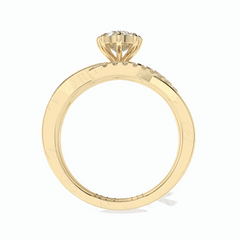 1,20 TCW Ovalschliff Brautset 18K Lab Grown Diamantring für Damen