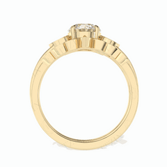 1,20 TCW runder Brillantschliff-Brautset 18K Lab-grown Diamantring für Damen