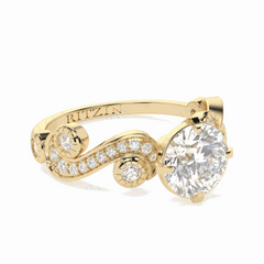 1,50 TCW runder Brillantschliff-Brautset 18K Lab-grown Diamantring für Damen