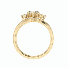 2,40 TCW runder Brillantschliff-Brautset 18K Lab Grown Diamond Ring für Damen