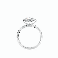 1.60 TCW Round Brilliant Cut Halo 10K Lab Grown Diamond Ring for Women