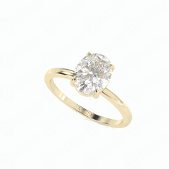 Cut Solitaire 18K Ring for Women